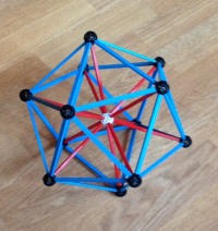 icosahedron with struts to its center