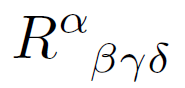 Riemann tensor $R^\alpha_{\beta\gamma\delta}$