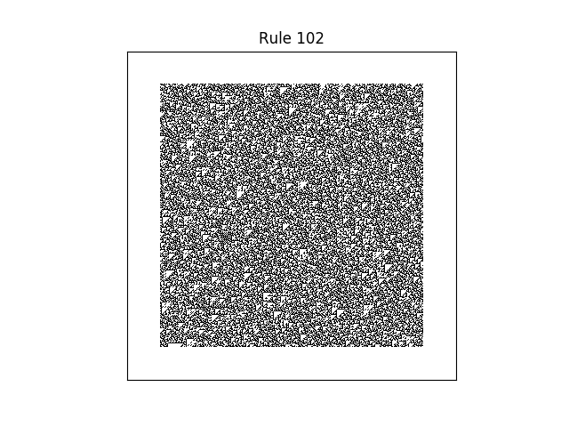 rule 102 with random initial conditions