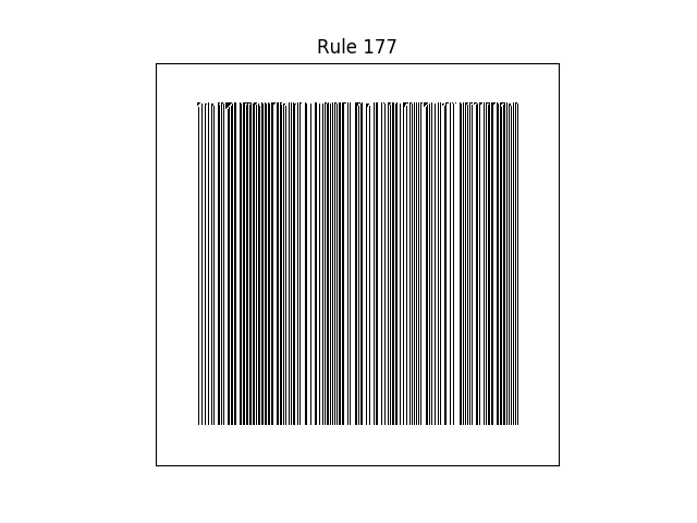 rule 177 with random initial conditions