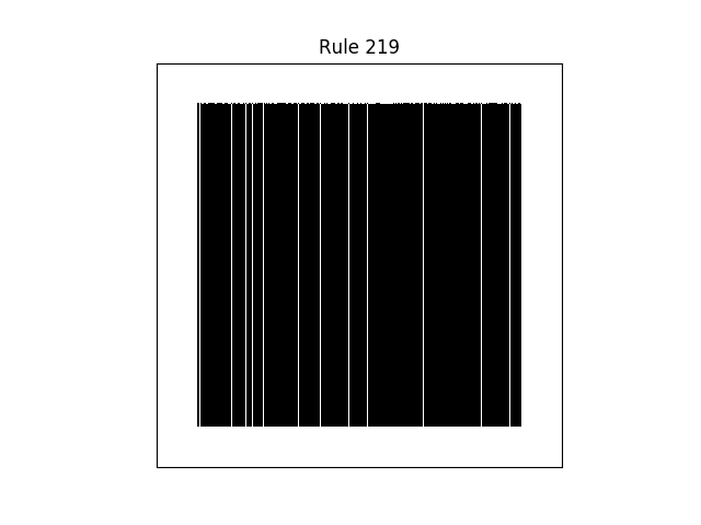 rule 219 with random initial conditions