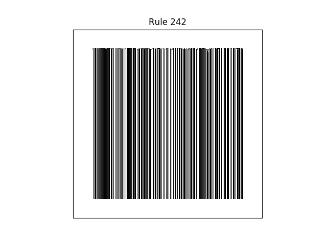 rule 242 with random initial conditions