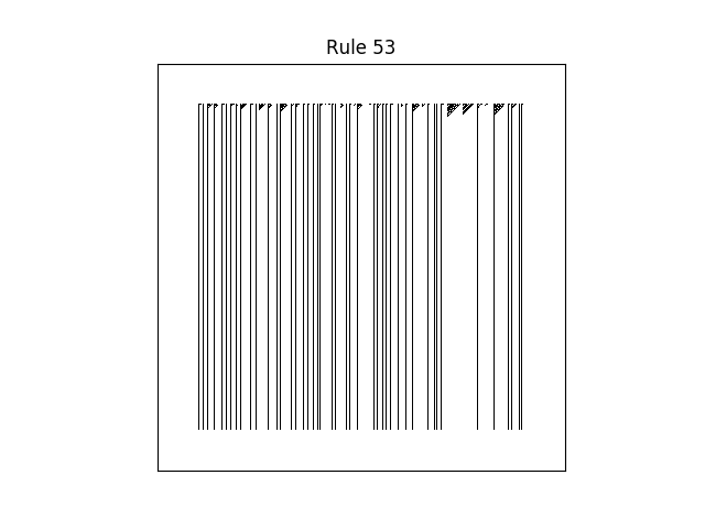 rule 53 with random initial conditions