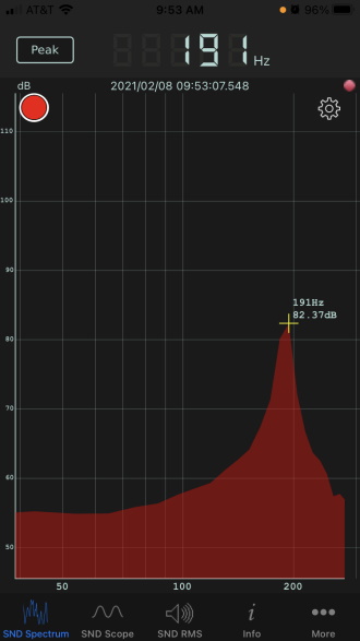 Spectral analysis of blowing across beer bottle