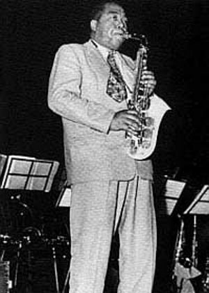 Charlie Parker playing plastic Grafton saxophone