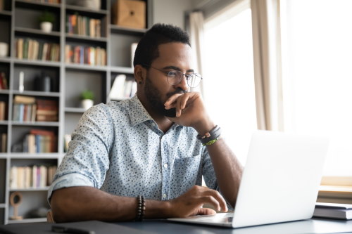 Man concentrating