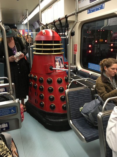Dalek on a Seattle train