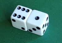 two dice joined together