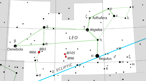 Leo star chart IAU