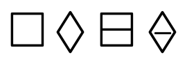 box, diamond, box minus, diamond minus