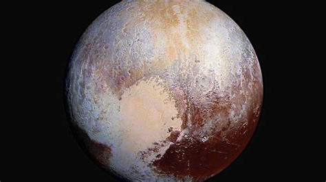 Image of Pluto featuring heart-shaped region