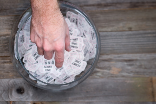 raffle drawing tickets from a bowl