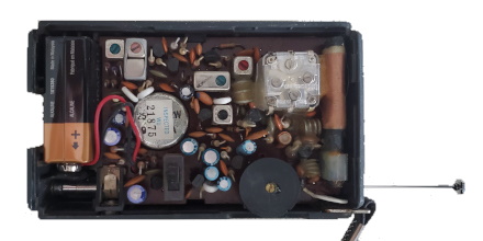 looking inside a portable radio