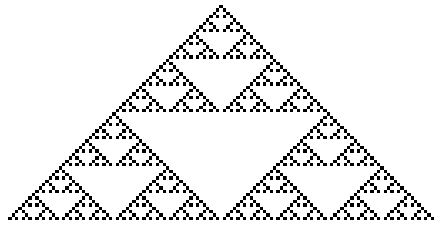 Rule 90 with one initial bit set