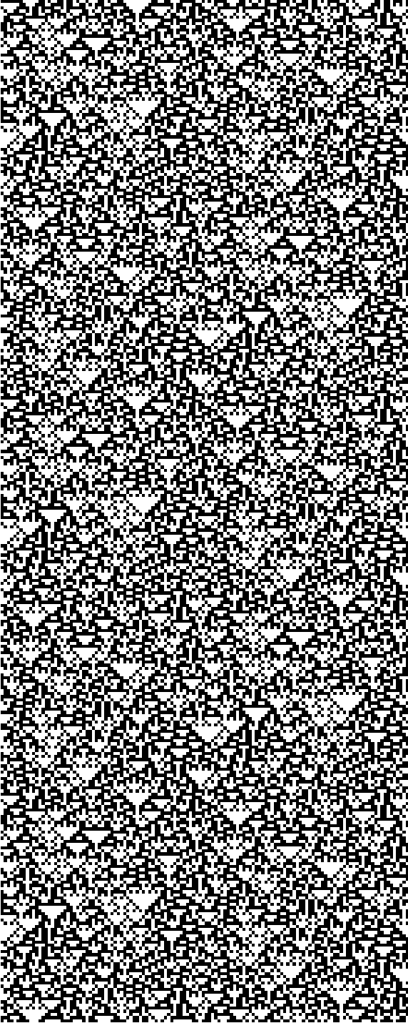 Rule 90 with random initial conditions