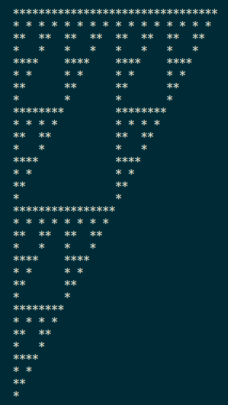 screen shot that looks like Sierpinski triangle