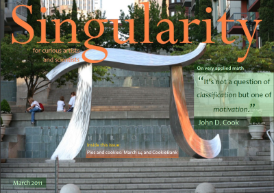 screen shot of the cover of Singularity, March 2011