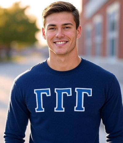 Guy wearing a ΓΓΓ shirt