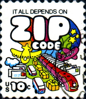 US stamp from 1973 promoting zip codes